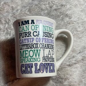 Cat Lover Mug with Colorful Text